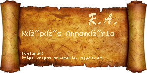 Répás Annamária névjegykártya